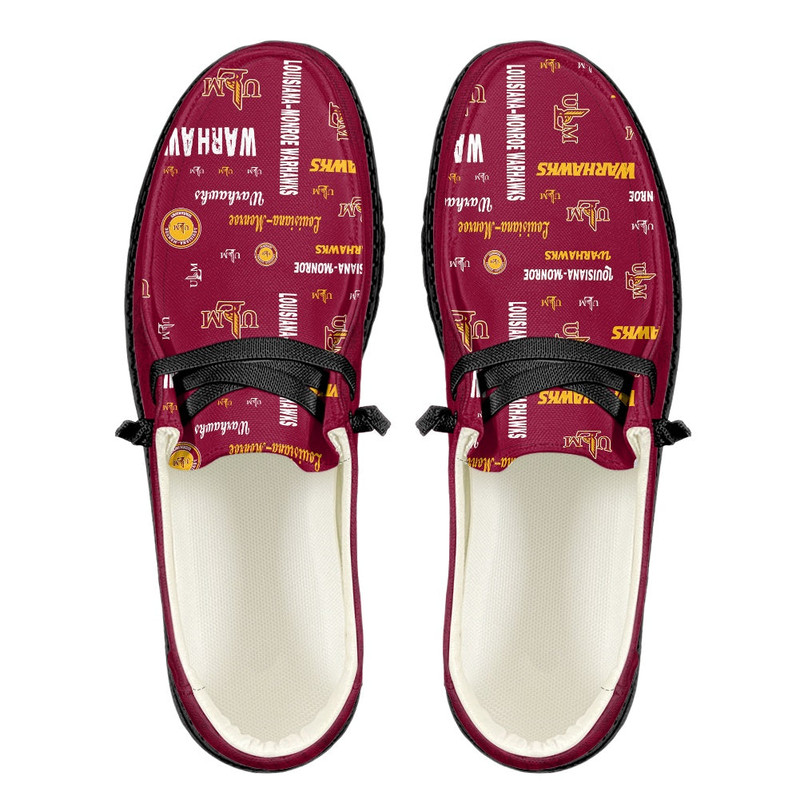 Louisiana-Monroe Warhawk Loafer Shoes, Customize Name Louisiana-Monroe Warhawks NBA Loafer Shoes For Men Women