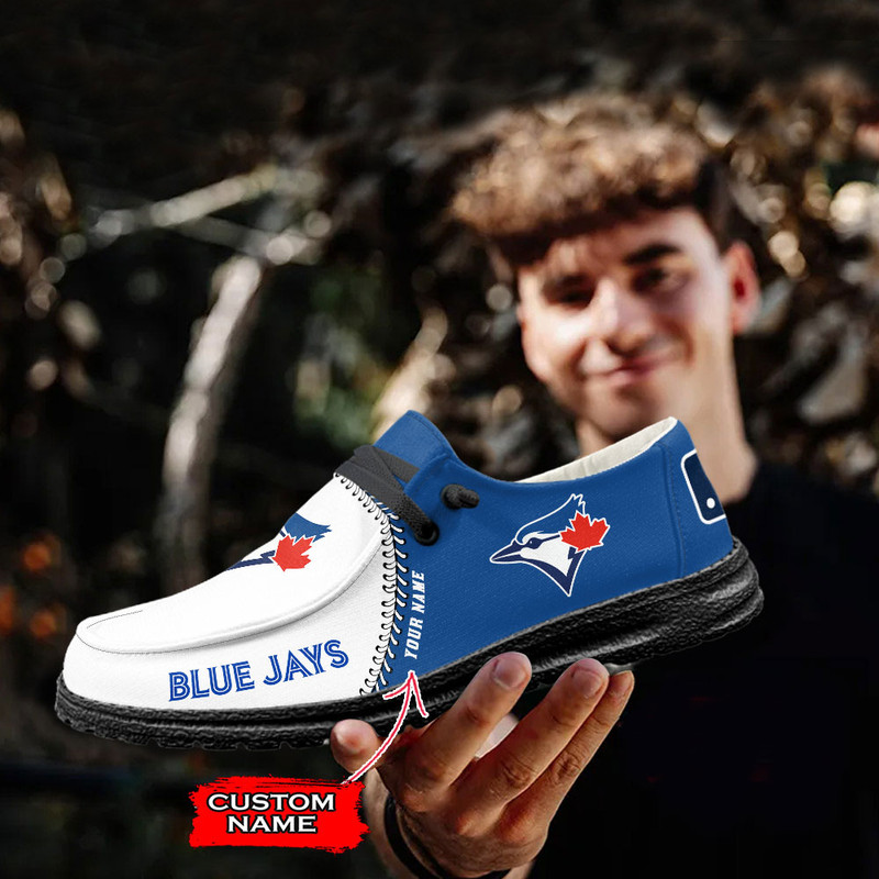 Toronto Blue Jays Loafer Shoes, Customize Your Name Toronto Blue Jays Loafer Shoes For Men Women, MLB Loafer Shoes