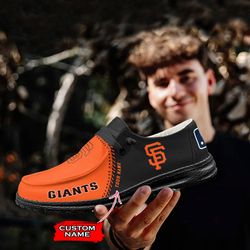 san francisco giants loafer shoes, customize your name san francisco giants loafer shoes for men women, mlb loafer shoes