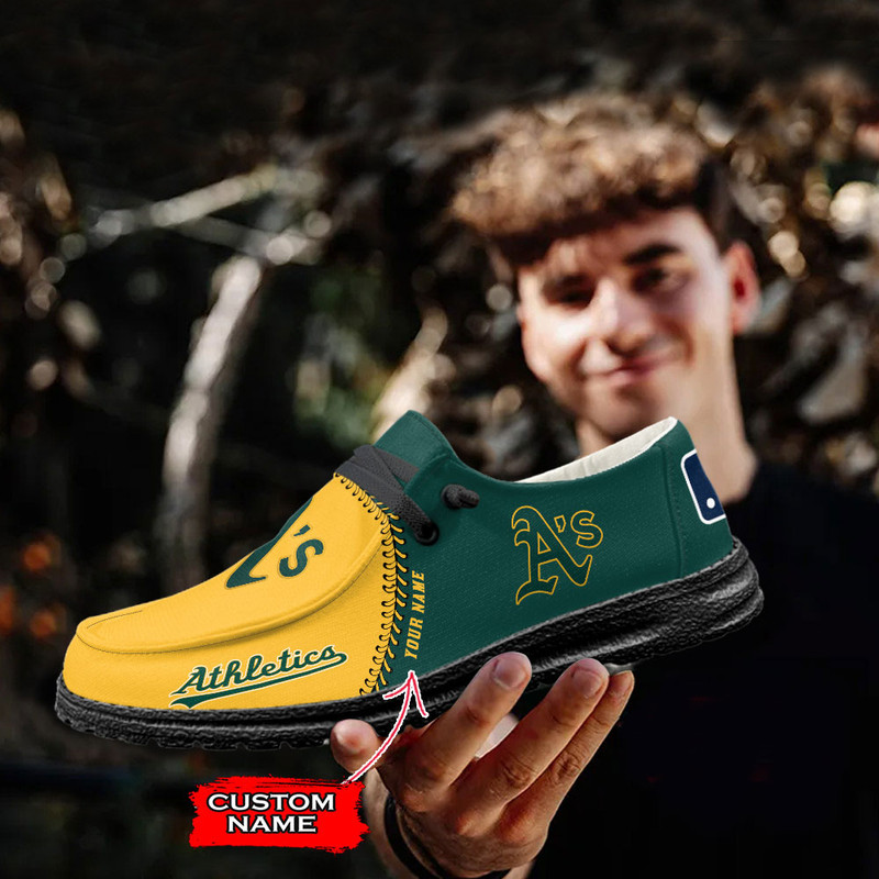 Oakland Athletics Loafer Shoes, Customize Your Name Oakland Athletics Loafer Shoes For Men Women, MLB Loafer Shoes