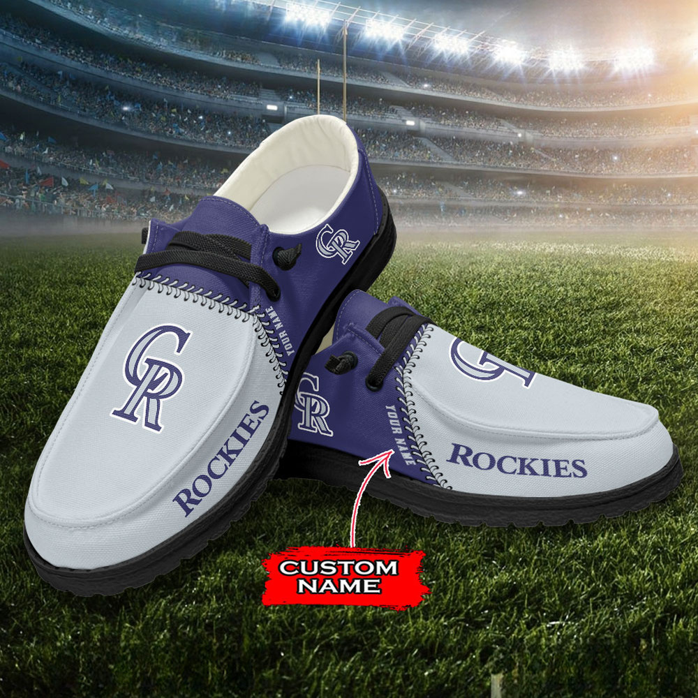 Colorado Rockies Loafer Shoes, Customize Your Name Colorado Rockies Loafer Shoes For Men Women, MLB Loafer Shoes