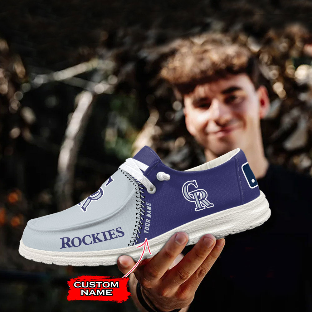 Colorado Rockies Loafer Shoes, Customize Your Name Colorado Rockies Loafer Shoes For Men Women, MLB Loafer Shoes