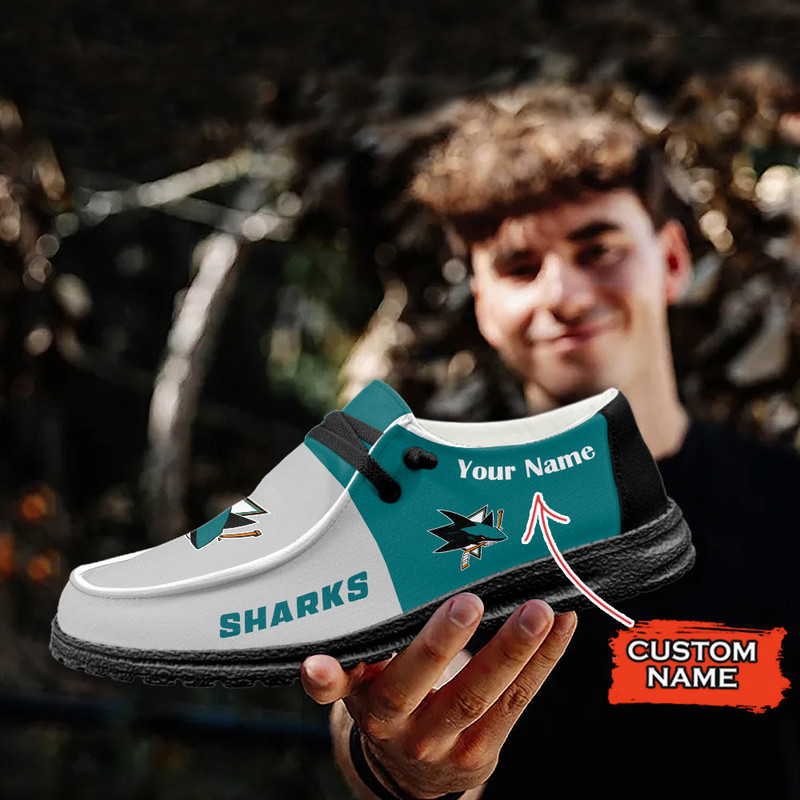 San Jose Sharks Loafer Shoes, Customize Your Name San Jose Sharks Loafer Shoes For Men Women, NHL Loafer Shoes