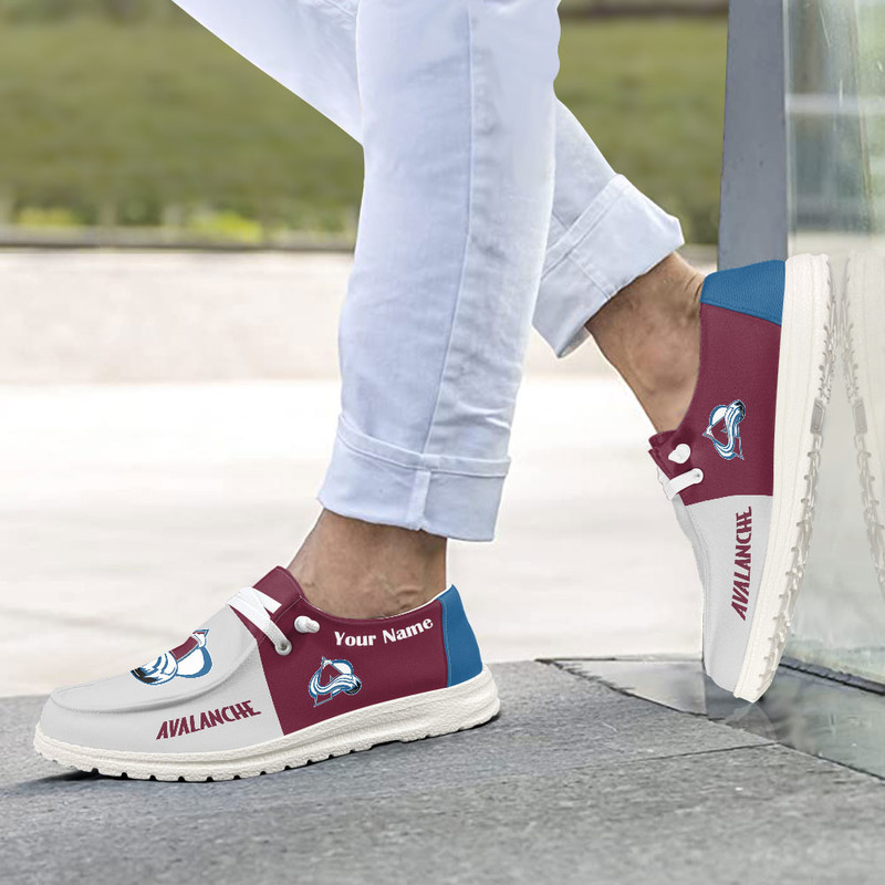 Colorado Avalanche Loafer Shoes, Customize Your Name Colorado Avalanche Loafer Shoes For Men Women, NHL Loafer Shoes