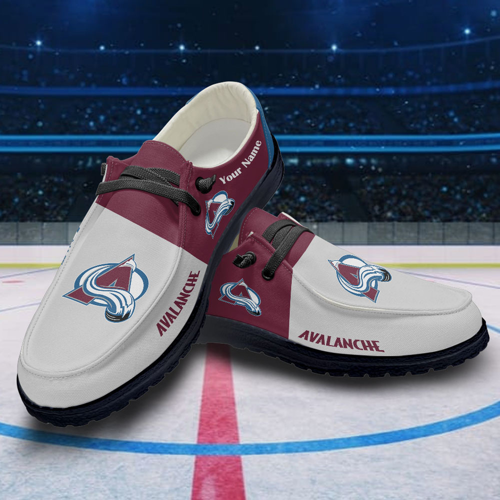 Colorado Avalanche Loafer Shoes, Customize Your Name Colorado Avalanche Loafer Shoes For Men Women, NHL Loafer Shoes