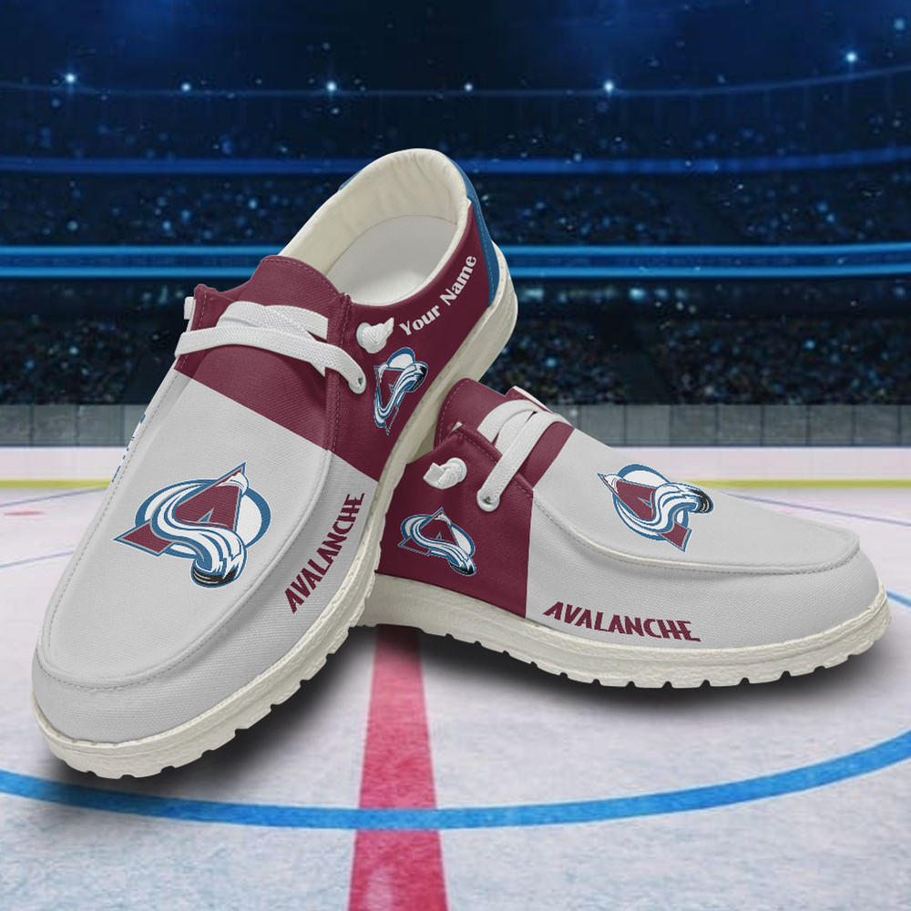 Colorado Avalanche Loafer Shoes, Customize Your Name Colorado Avalanche Loafer Shoes For Men Women, NHL Loafer Shoes