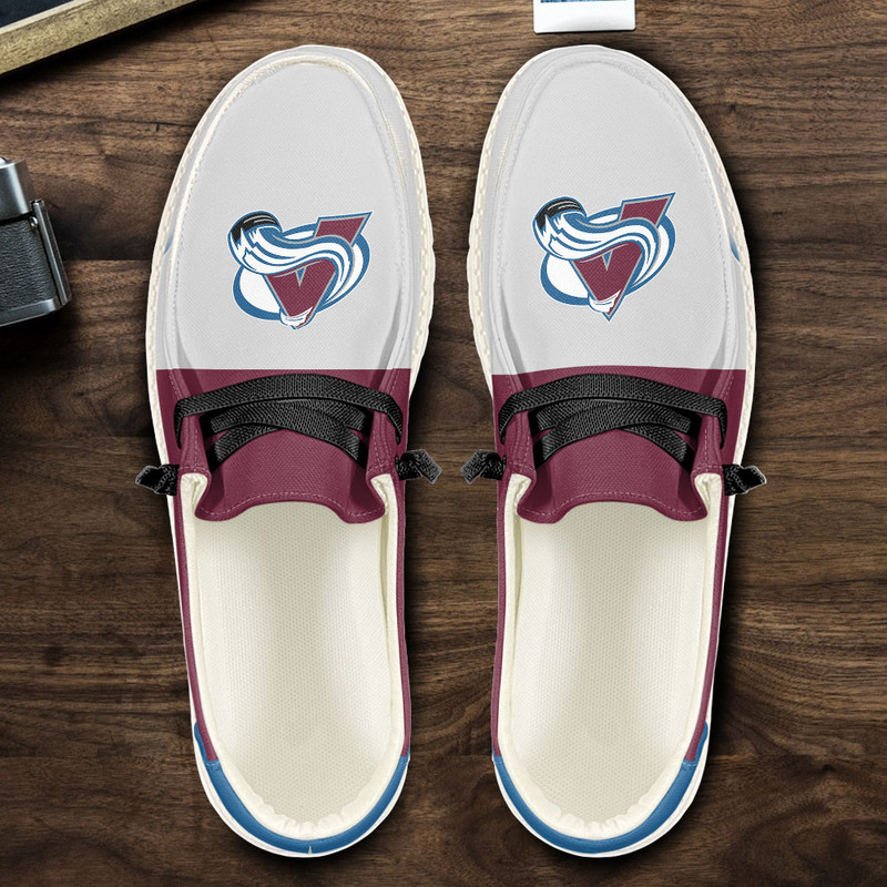 Colorado Avalanche Loafer Shoes, Customize Your Name Colorado Avalanche Loafer Shoes For Men Women, NHL Loafer Shoes