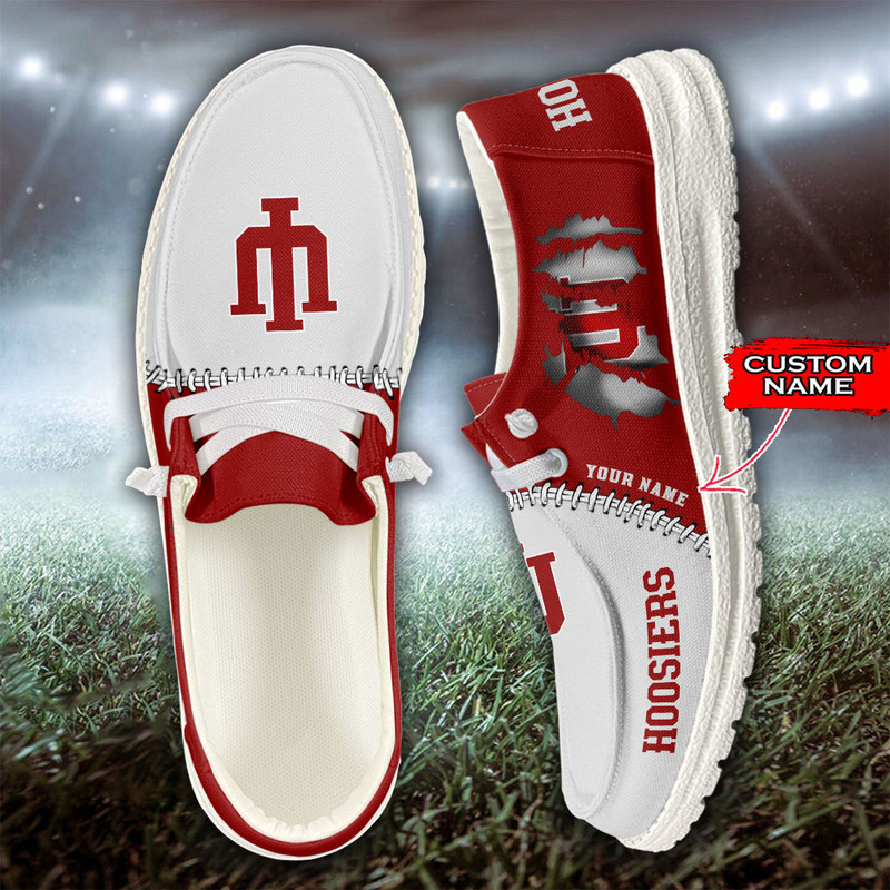 Indiana Hoosiers Loafer Shoes, Customize Your NameIndiana Hoosiers Loafer Shoes For Men Women, NBA Loafer Shoes