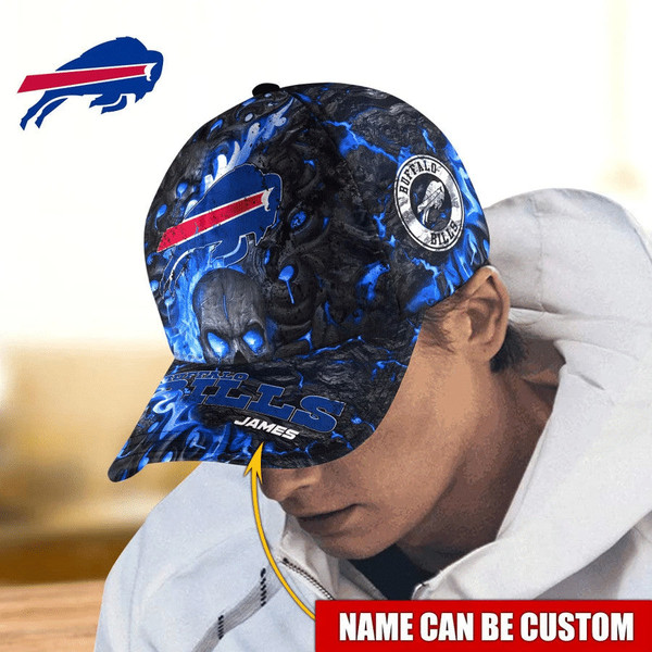 NFL Buffalo Bills Skull Caps for fan, Custom Name NFL Buffalo Bills Caps