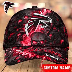 NFL Atlanta Falcons Skull Caps for fan, Custom Name NFL Atlanta Falcons Caps