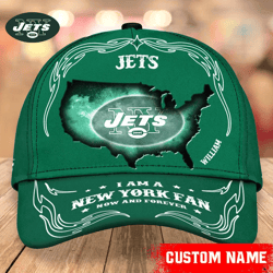 NFL New York Jets Caps for fan, Custom Name NFL New York Jets I Am A New York fan Caps