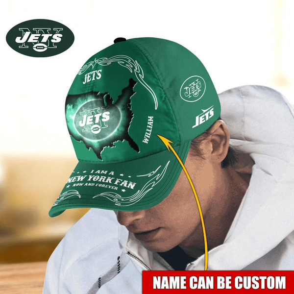 NFL New York Jets Caps for fan, Custom Name NFL New York Jets I Am A New York fan Caps