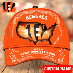 NFL Cincinnati Bengals Caps for fan, Custom Name NFL Cincinnati Bengals I Am A Cincinnati fan Caps