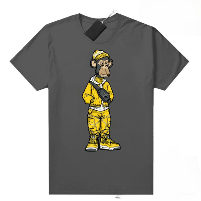 Bored Ape Yacht Club Sneakerhead Ape Lightning 4s Grey T shirt, Jordan Shirt, Monkey Shirt, Basketball Shirt,Sneaker Tee