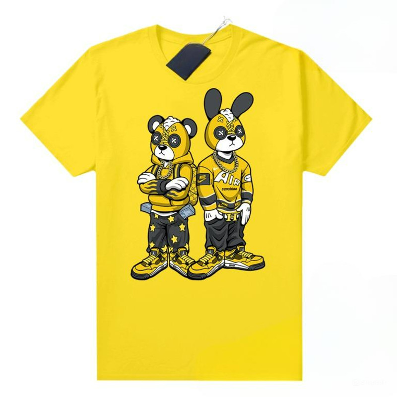 Lightning 4s Jordan Sneaker Tees Yellow Misfitz Gang,Bear Shirt,Jordan Shirt,Hiphop Shirt,Rapper Shirt,Basketball Tee