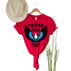 trump 2024 shirt, patriotic eagle shirt, trump shirt, republican shirt, republican gift, short-sleeve unisex t-shirt