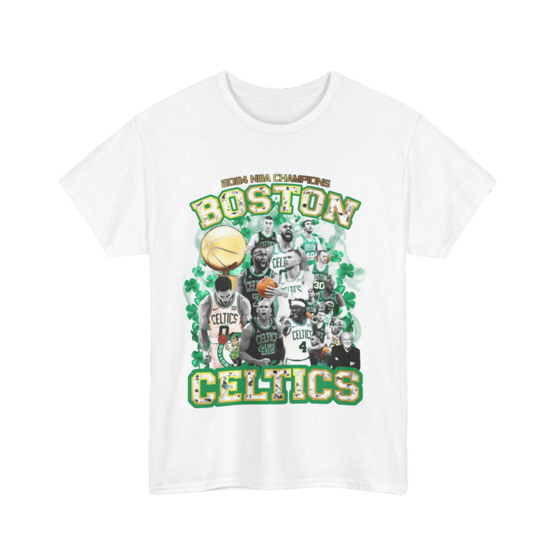 Celebrate Victory with the 2024 NBA Champions Boston Celtics Team Shirt in White Nba Champs Unisex White Tee Merch Gift
