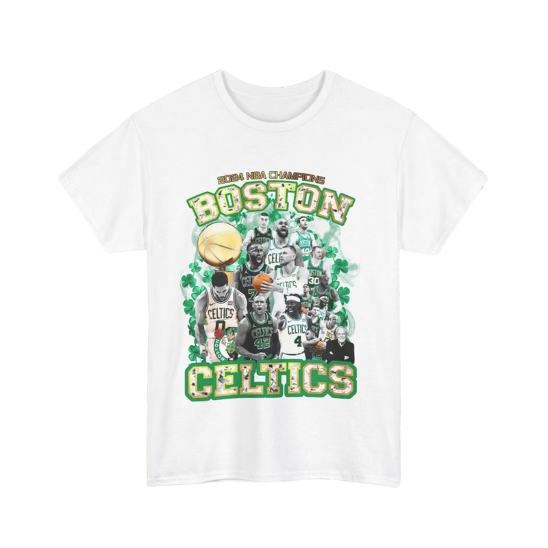 Celebrate Victory with the 2024 NBA Champions Boston Celtics Team T-Shirt in White Nba Champs Unisex White Tee Gift Fans