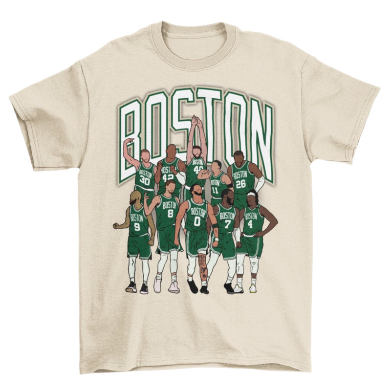 Boston 2023-24 Championship Team Basketball T-Shirt, 2024 Boston Celtics Basketball NBA Championship Merch Gift Shirt