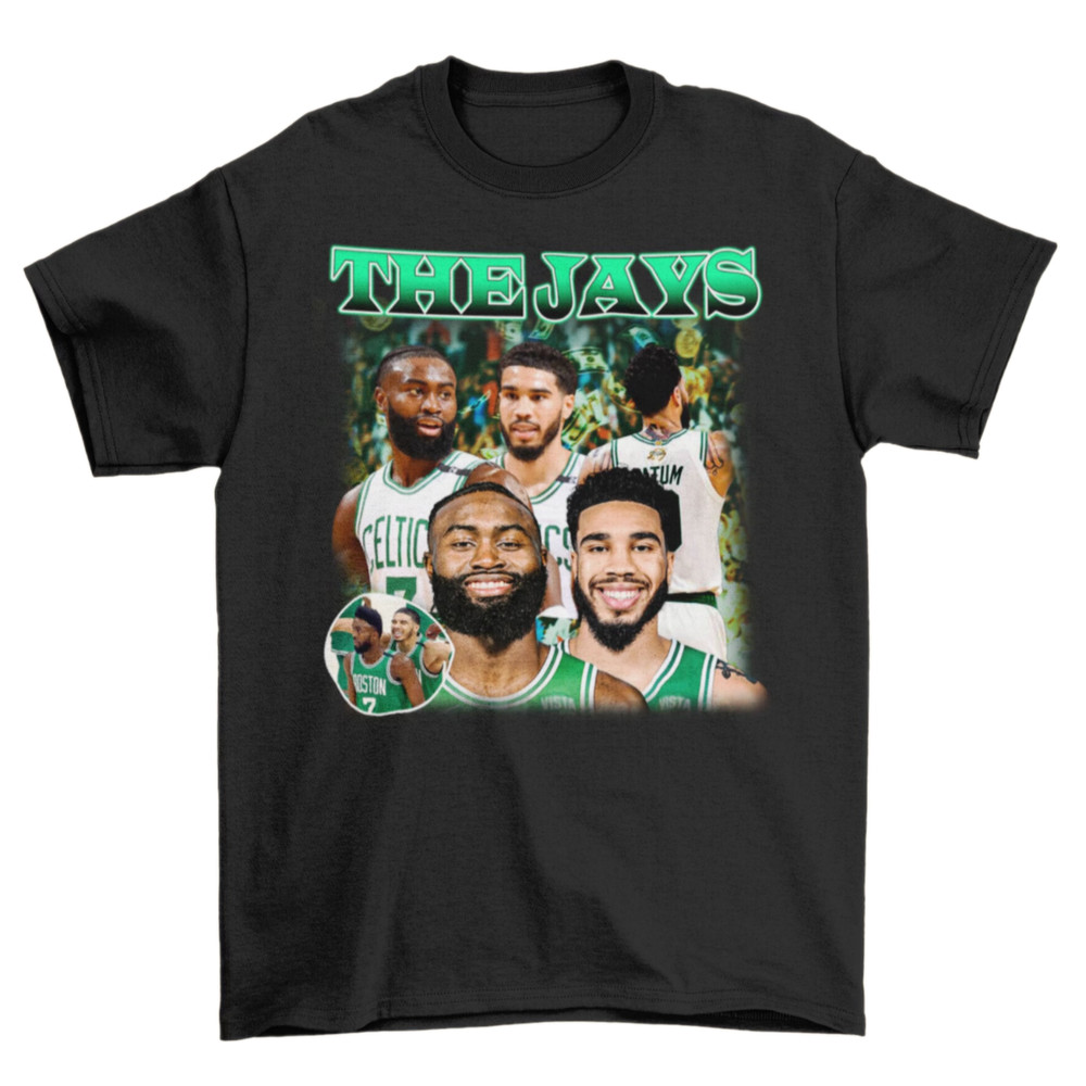 Jayson Tatum & Jaylen Brown The Jays Vintage Bootleg Style T-Shirt, Boston Celtics MVP NBA Baketball Championship Shirt