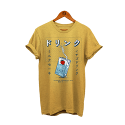 japanese shirt. strawberry milk shirt. aesthetic shirt. kanji drink shirt. harajuku clothing. japanese streetwear cloth