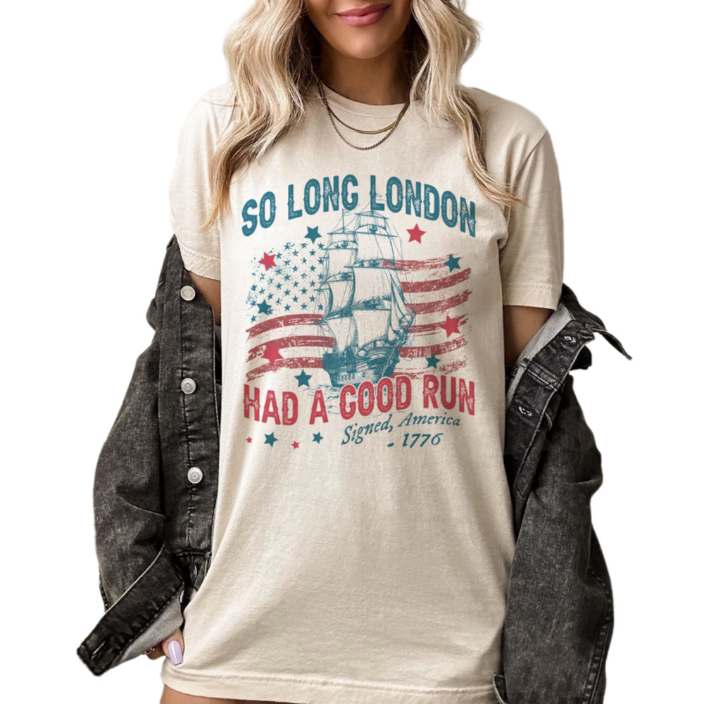 So Long London 4th of July Shirt, Swiftie Fangirl, Gift For Her, Fourth Of July Shirt, Oversized Trendy Tee,July 4th Tee