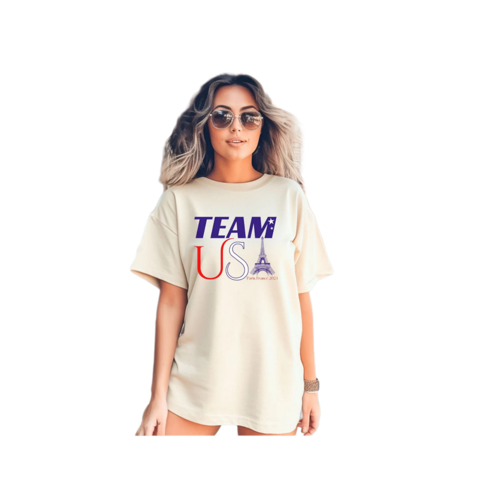 TEAM USA Olympic Unisex T-shirt World Sports Summer Games Tee United States Sports Teams Paris France Games Eiffel Tower
