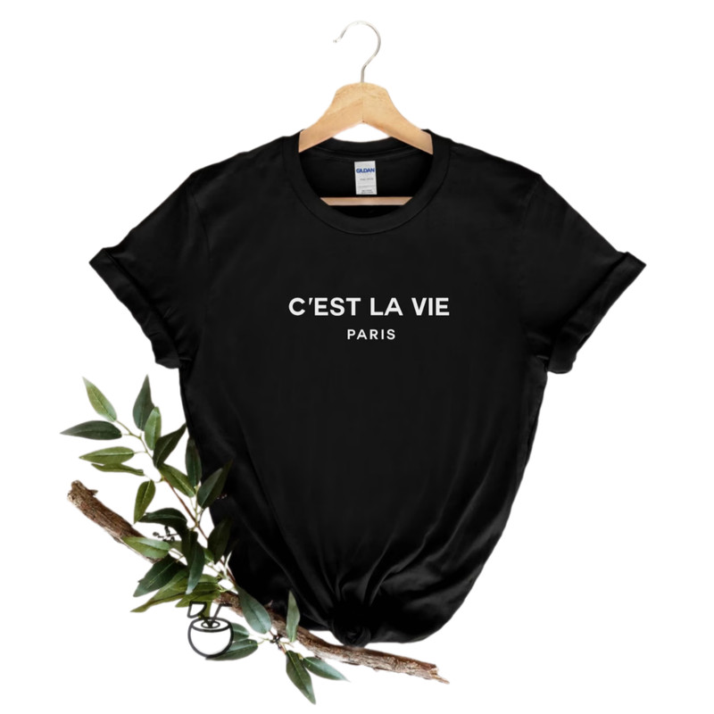 C'est La Vie Paris T-Shirt, Gift For Paris Lover, Parisian Gift, Paris Girl, Moving To Paris, French Gift, Present 4 Her