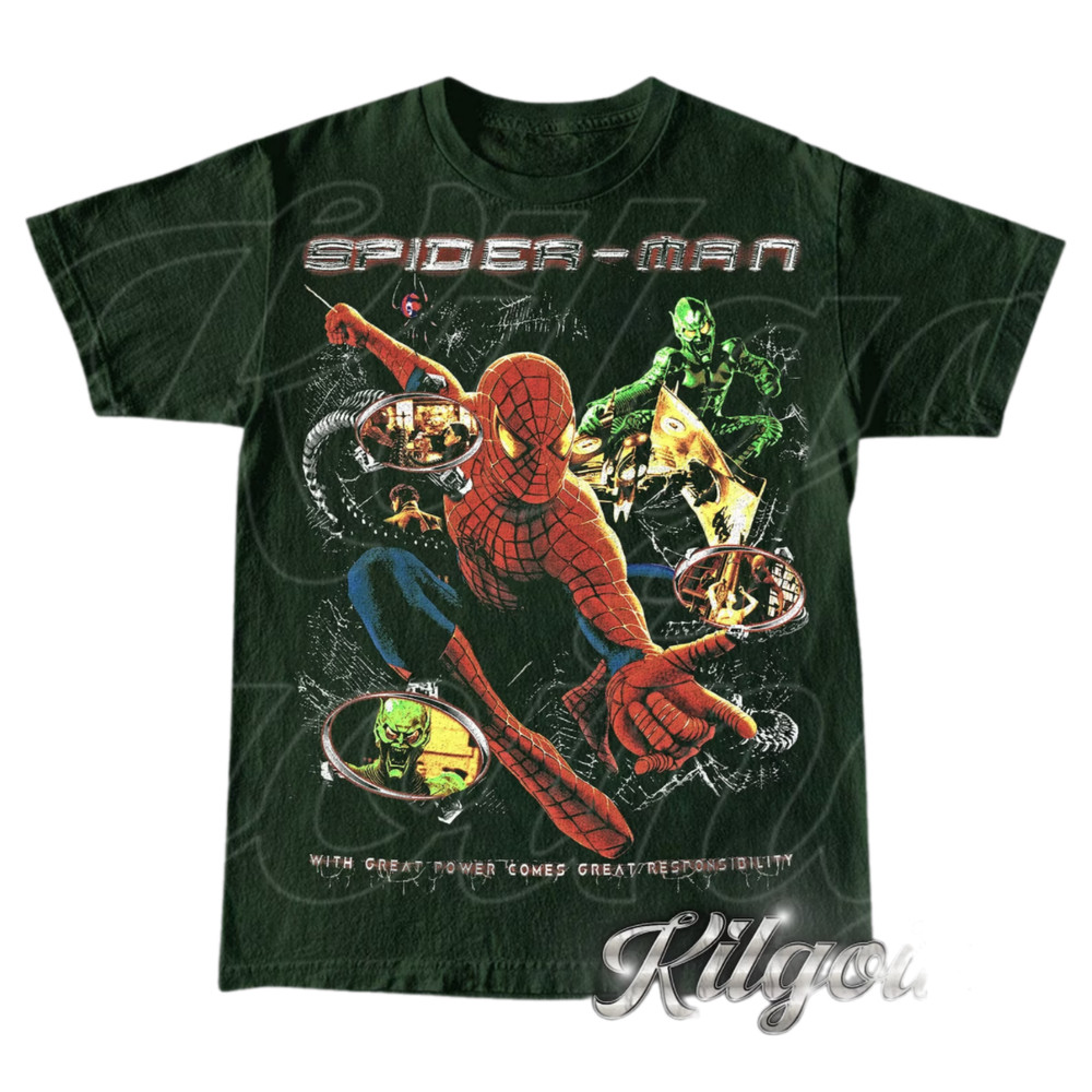 Limited Spider Man Vintage 90s T-Shirt, Spider Man Comic Book Cartoon Movie Merch Gift For Fans, Spider Man Retro Tee