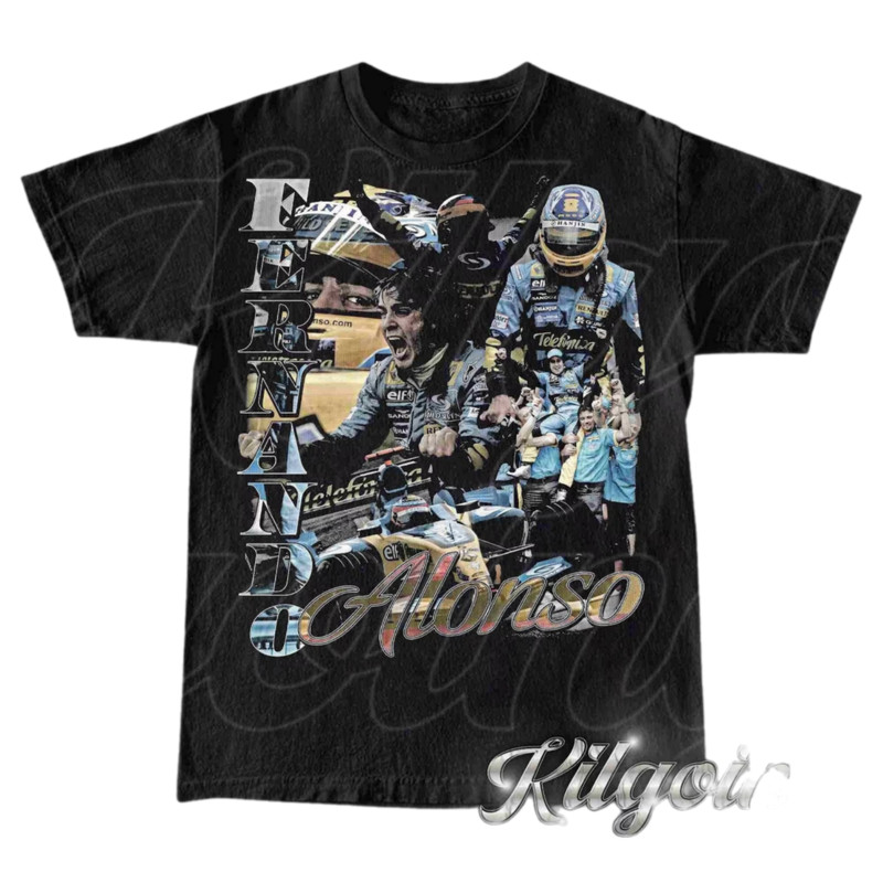 Limited Fernando Alonso Vintage Tee, Fernando Alonso Shirt, F1 Aston Martin Car Tee, Fernando Alonso T-Shirt Gift Merch