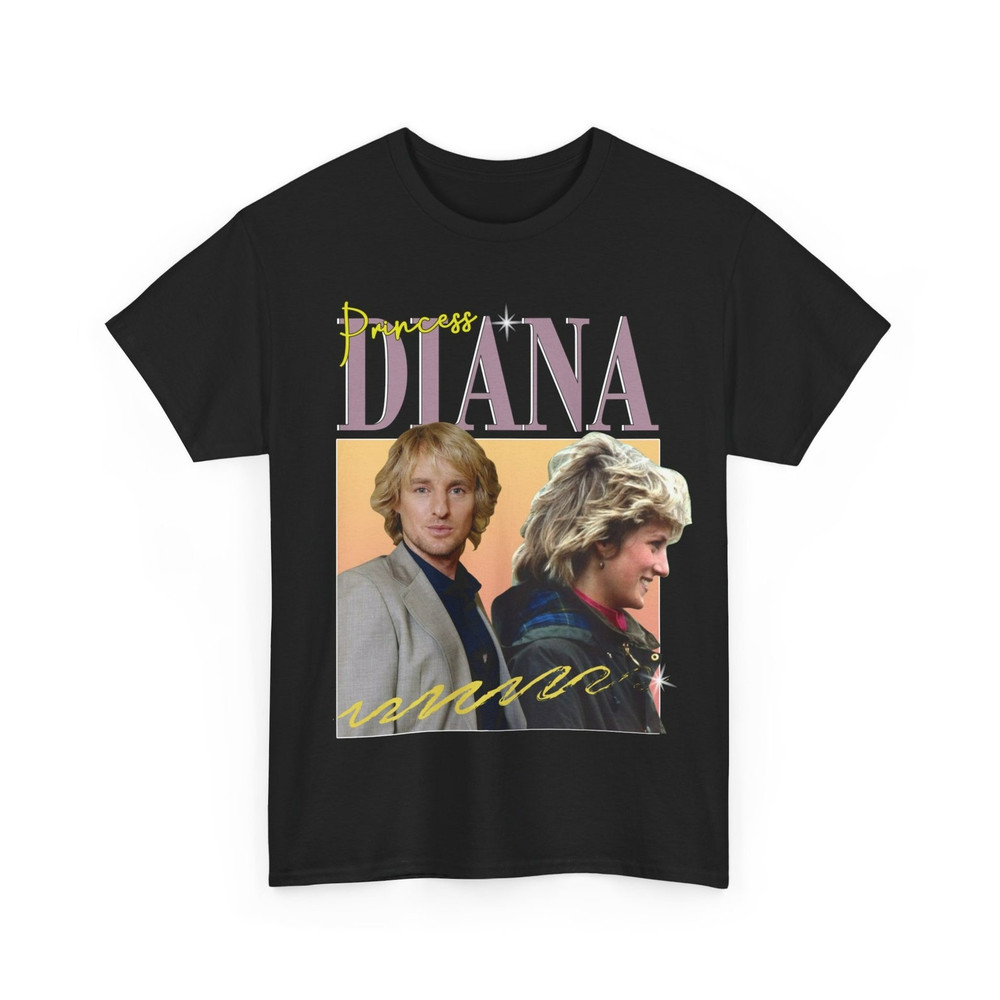 Owen Wilson Vintage Bootleg Tee, Princess Diana Vintage Graphic Tee, Elizabeth II 90s Retro Funny Meme Fan Merch Shirt