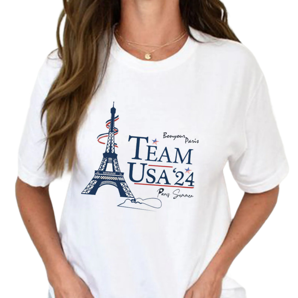 Vintage Team USA Eiffel Tower 2024 Shirt, USA group shirt, Matching Summer Paris Shirt, Support Team USA, Paris Olympics