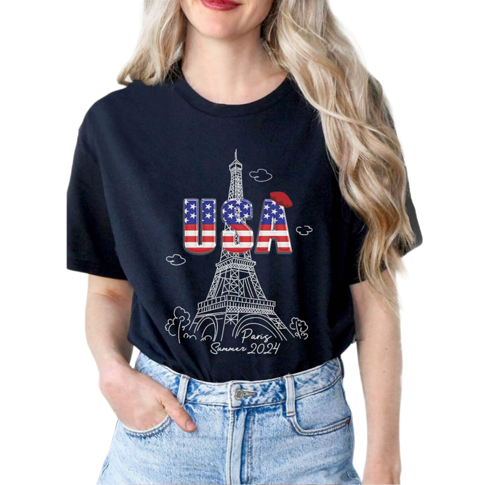2024 Paris Shirt, USA Eiffel Tower T-Shirt, USA 2024 T-Shirt, USA Team Shirt, Paris France Shirt, Paris Games Shirt