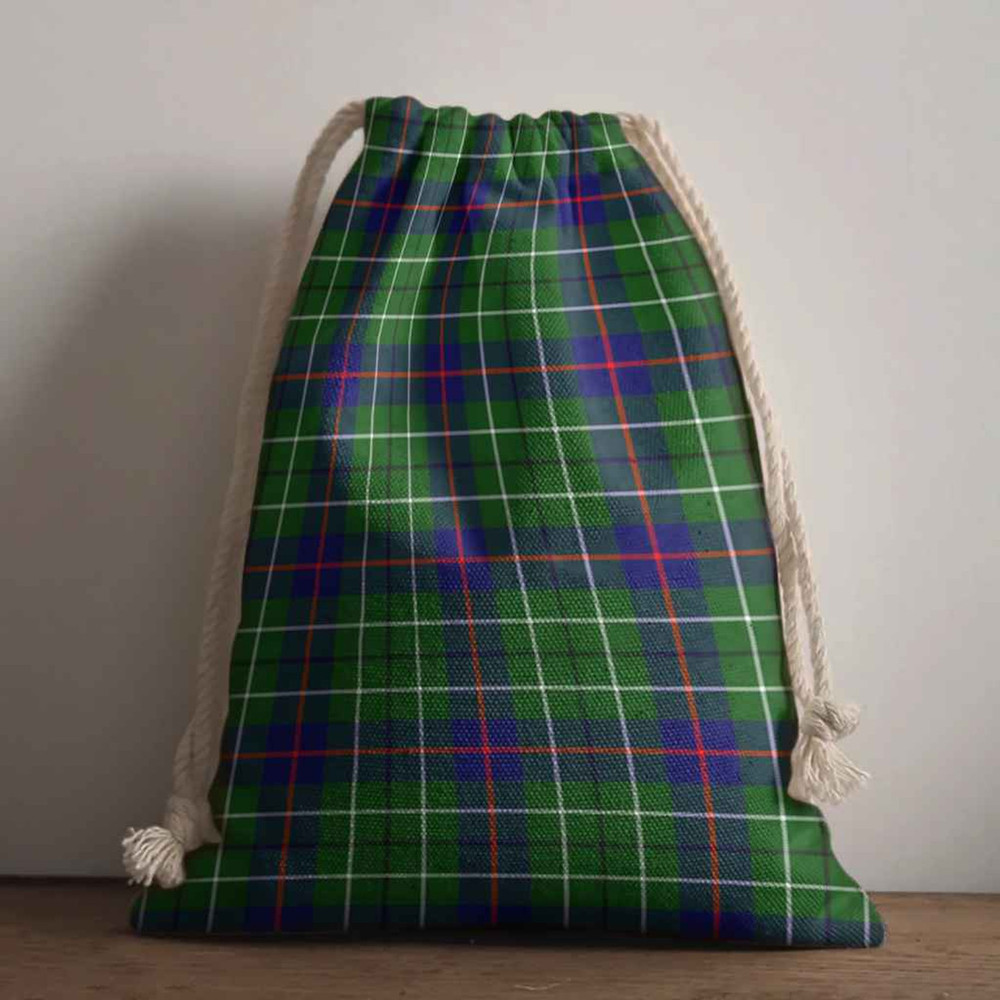 Tartan Style Drawstring bag, Tartan Style Gym Sack, Scottish Duncan Clan Crest Tartan Gym Sack Drawstring bag