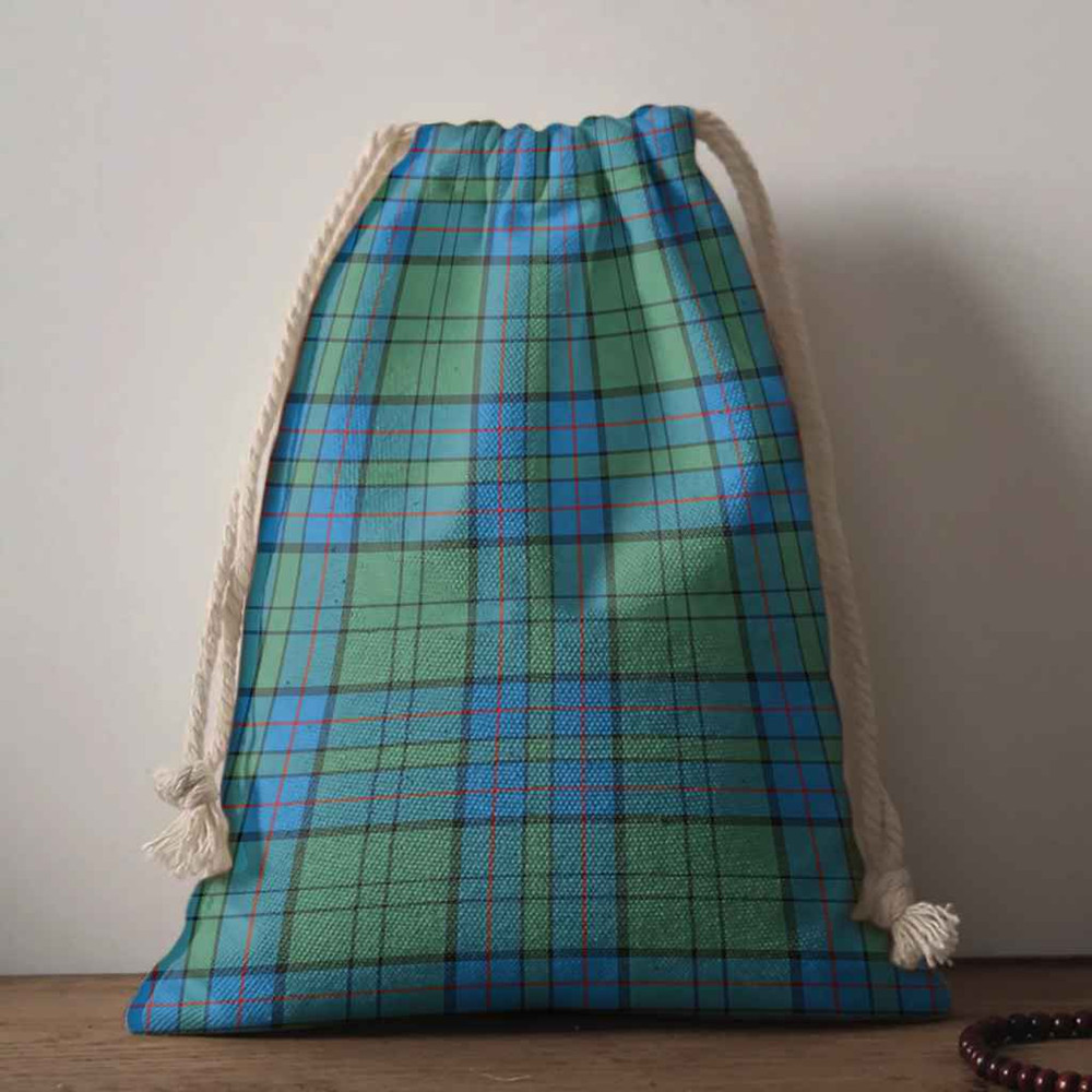 Tartan Style Drawstring bag, Tartan Style Gym Sack, Scottish Lockhart Clan Tartan Gym Sack Drawstring bag