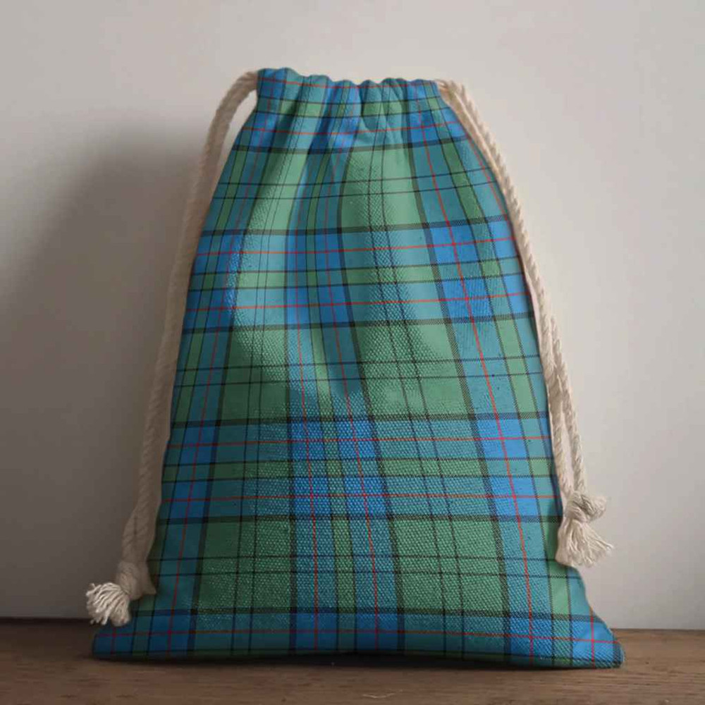 Tartan Style Drawstring bag, Tartan Style Gym Sack, Scottish Lockhart Clan Tartan Gym Sack Drawstring bag