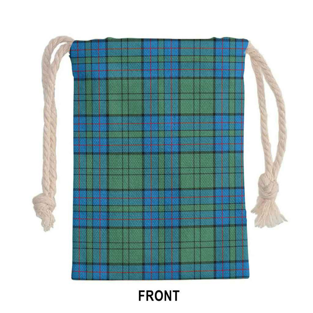 Tartan Style Drawstring bag, Tartan Style Gym Sack, Scottish Lockhart Clan Tartan Gym Sack Drawstring bag