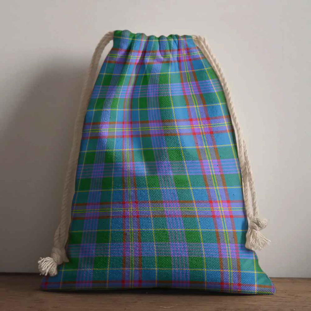 Tartan Style Drawstring bag, Tartan Style Gym Sack, Scottish Ralston Clan Tartan Gym Sack Drawstring bag