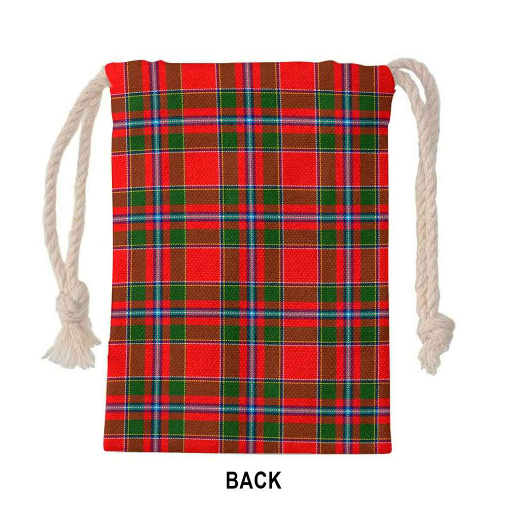 Tartan Style Drawstring bag, Tartan Style Gym Sack, Scottish Maule Clan Crest Tartan Gym Sack Drawstring bag