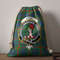 Tartan Style Drawstring bag, Tartan Style Gym Sack, Scottish Aiton Clan Crest Tartan Gym Sack Drawstring bag