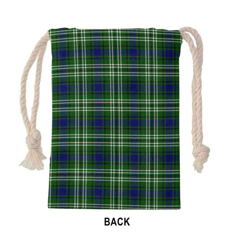 Tartan Style Drawstring bag, Tartan Style Gym Sack, Scottish Blackadder Clan Crest Tartan Gym Sack Drawstring bag
