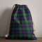 Tartan Style Drawstring bag, Tartan Style Gym Sack, Scottish Calder Clan Crest Tartan Gym Sack Drawstring bag