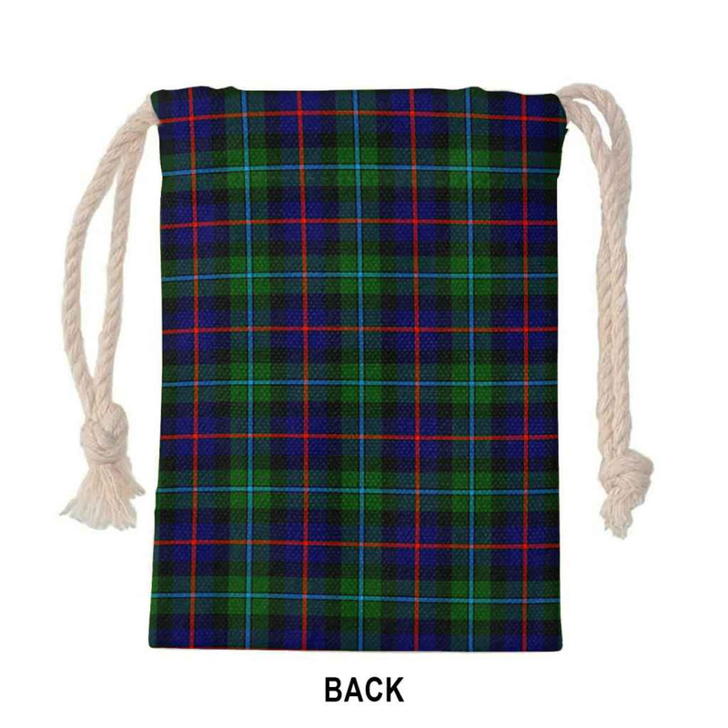 Tartan Style Drawstring bag, Tartan Style Gym Sack, Scottish Calder Clan Crest Tartan Gym Sack Drawstring bag