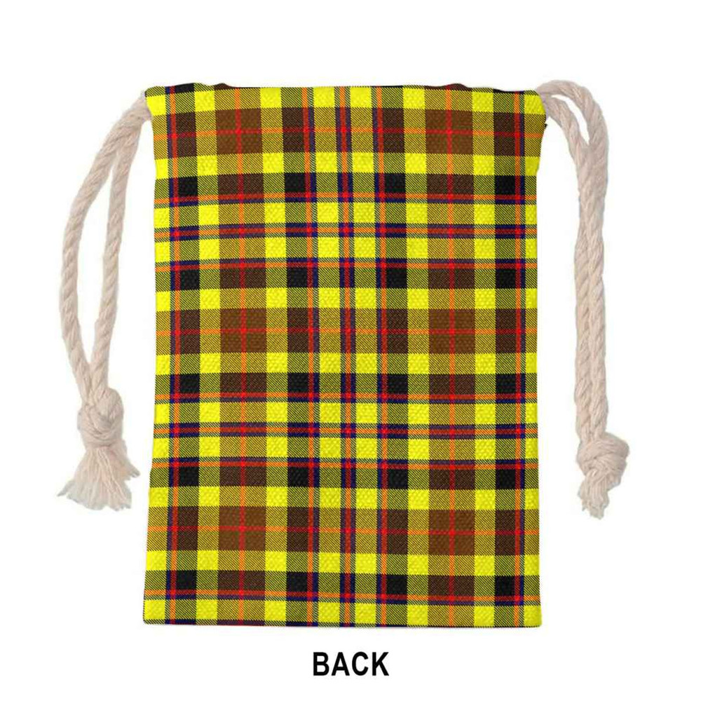 Tartan Style Drawstring bag, Tartan Style Gym Sack, Scottish Jardine Clan Crest Tartan Gym Sack Drawstring bag