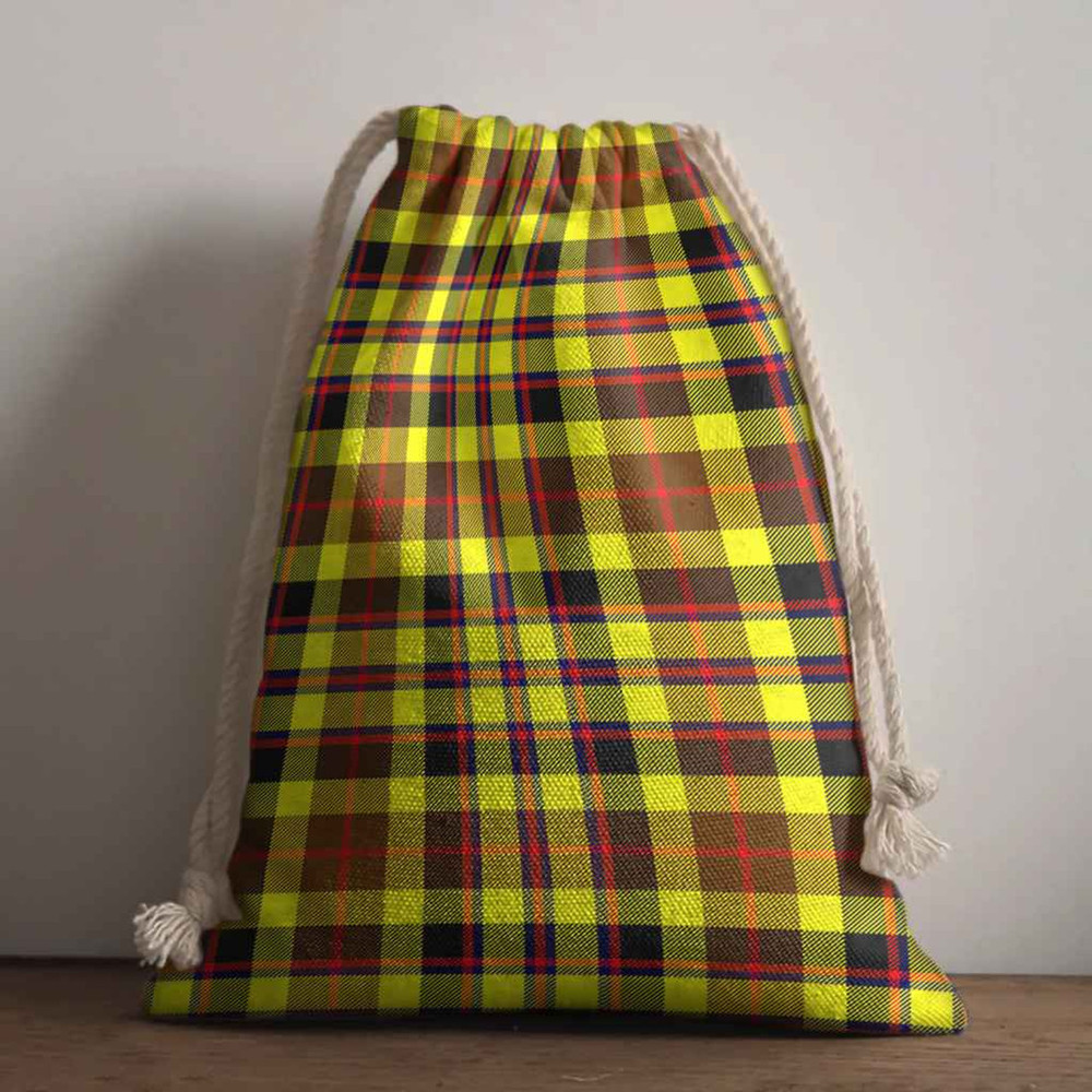Tartan Style Drawstring bag, Tartan Style Gym Sack, Scottish Jardine Clan Crest Tartan Gym Sack Drawstring bag