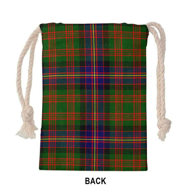 Tartan Style Drawstring bag, Tartan Style Gym Sack, Scottish Cochrane Clan Crest Tartan Gym Sack Drawstring bag