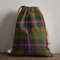 Tartan Style Drawstring bag, Tartan Style Gym Sack, Scottish Cochrane Clan Crest Tartan Gym Sack Drawstring bag