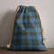 Tartan Style Drawstring bag, Tartan Style Gym Sack, Scottish Cockburn Clan Crest Tartan Gym Sack Drawstring bag