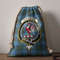Tartan Style Drawstring bag, Tartan Style Gym Sack, Scottish Cockburn Clan Crest Tartan Gym Sack Drawstring bag