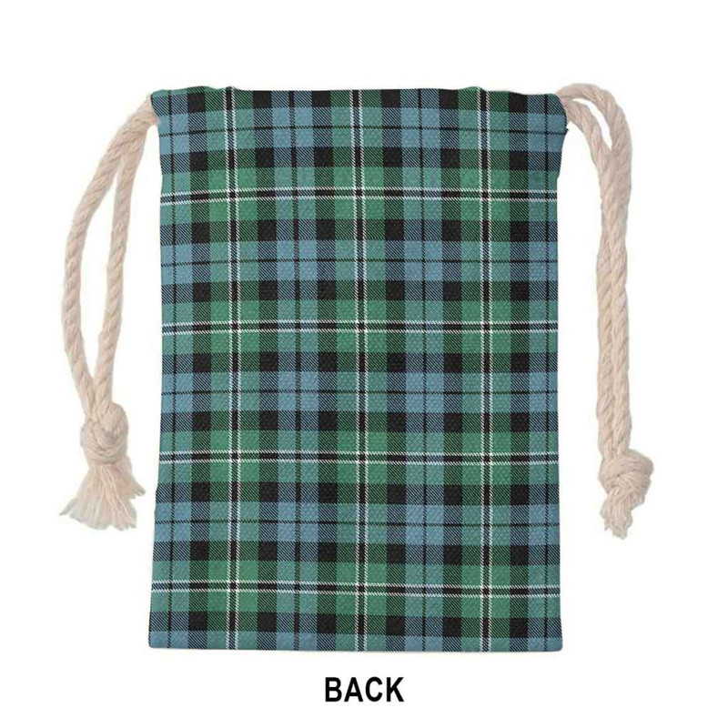 Tartan Style Drawstring bag, Tartan Style Gym Sack, Scottish Melville Clan Crest Tartan Gym Sack Drawstring bag